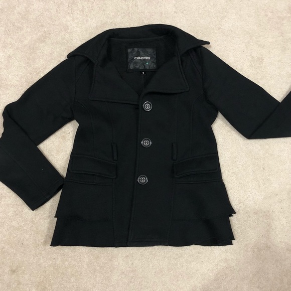 Maurices Jackets & Blazers - Black pea coat jacket